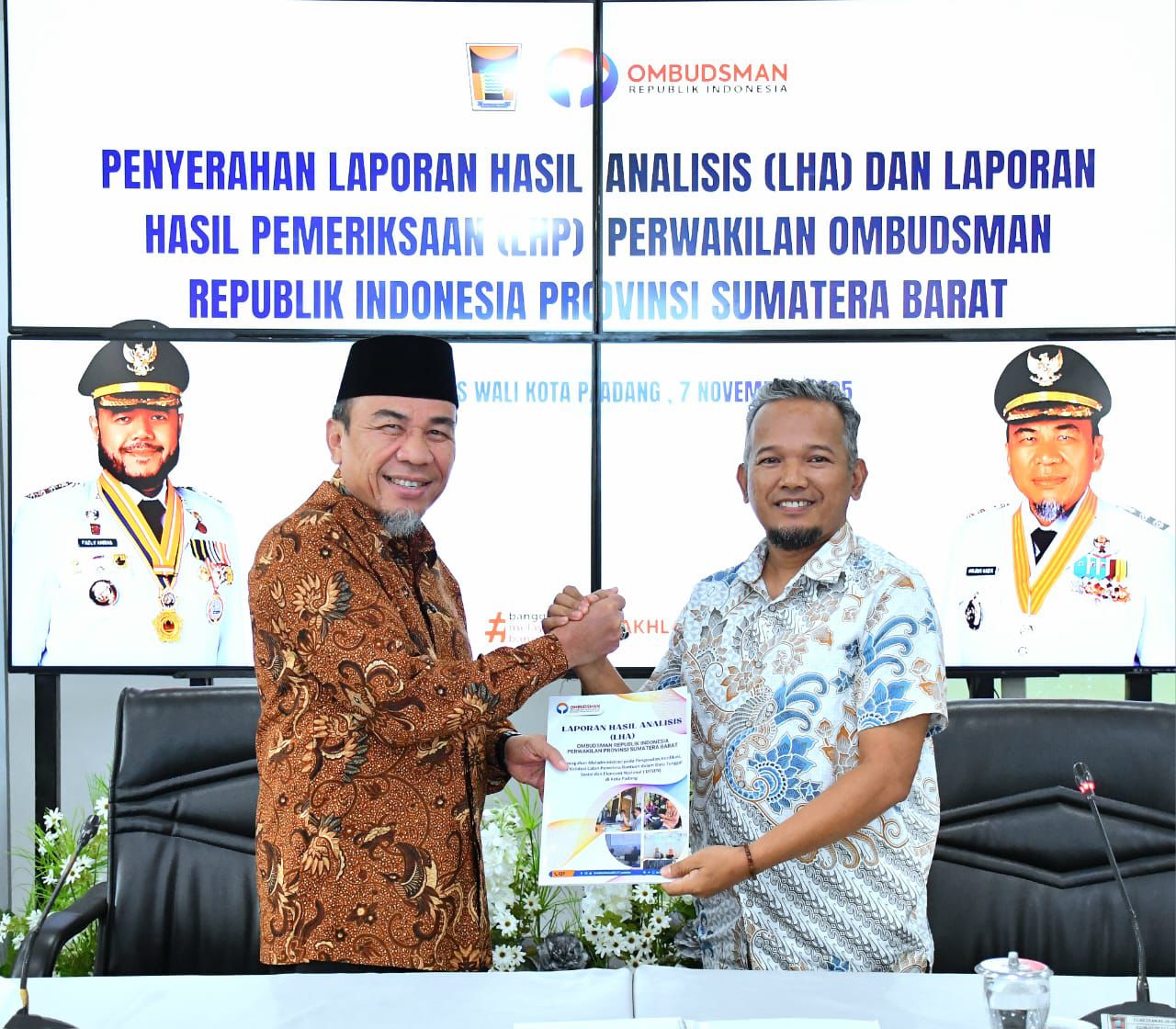 wakil-walikota-padang-terima-lha-dan-lhp-dari-ombudsman-ri-perwakilan-sumbar
