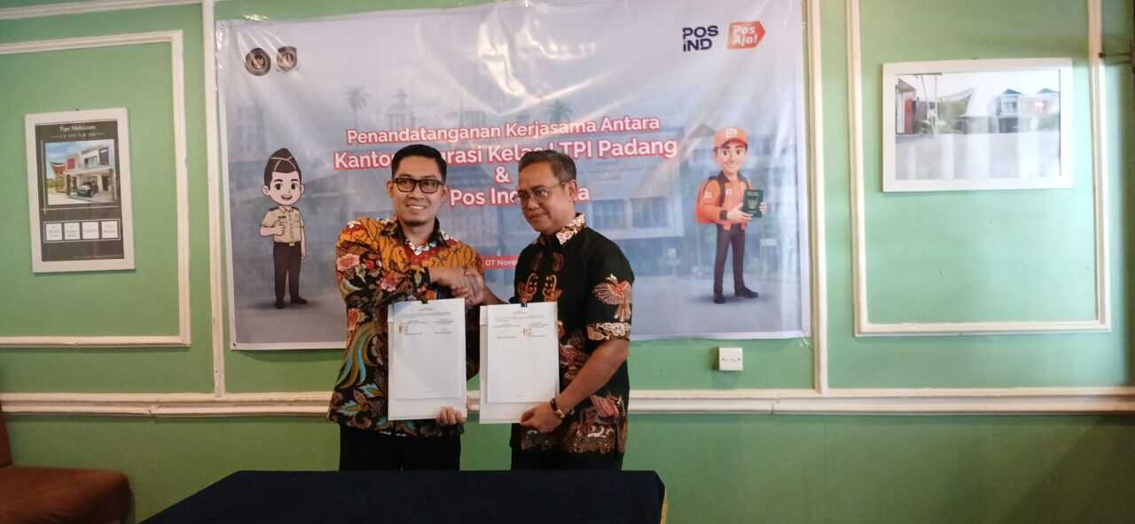 pendistribusian-paspor,-imigrasi-padang-jalin-kerja-sama-dengan-pt-pos-indonesia-padang