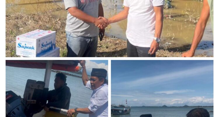 akses-darat-lumpuh,-anggota-dprd-sumbar-ridwan-dt-tumbijo-kirim-bantuan-lewat-jalur-laut
