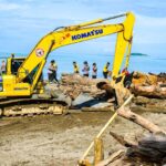 semen-padang-turun-tangan-bersihkan-kayu-di-pantai-parupuk,-wamenhut:-target-3-hari-bersih!