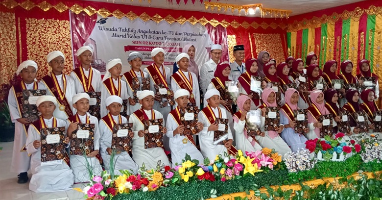 SDN 02 Koto Tangah Rayakan Wisuda Tahfizh Angkatan IV Sukses