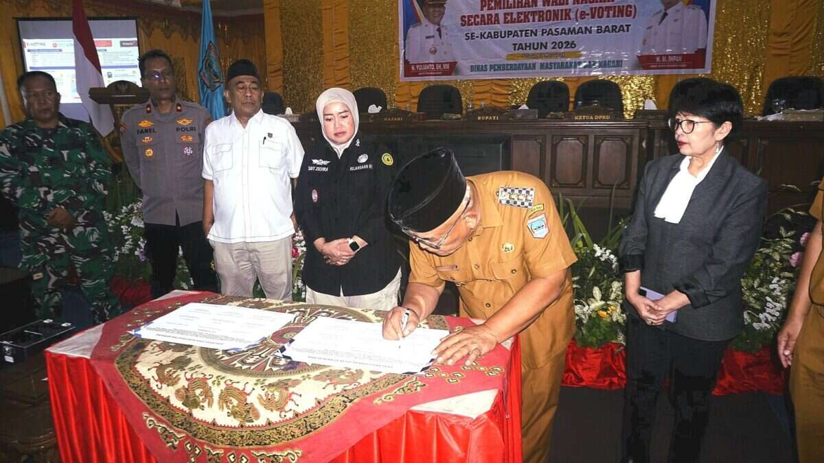 Pasbar Luncurkan e-Voting Pilwana 2026, Perkuat Demokrasi Nagari