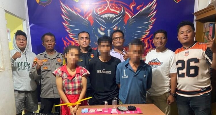 Polsek Linggo Sari Baganti Ringkus Tiga Tersangka Sabu