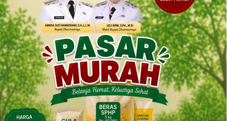 Pemkab Dharmasraya Gelar Pasar Murah Ketiga di Sungai Rumbai