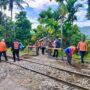 langkah-preventif-tekan-kecelakaan,-kai-sumbar-sukses-sterilkan-jalur-ka-dari-perlintasan-liar