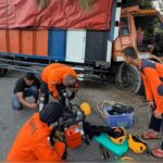hilang-kendali,-truk-karet-hantam-pohon-sawit-di-jalan-raya-simpang-4-aia-gadang-pasbar