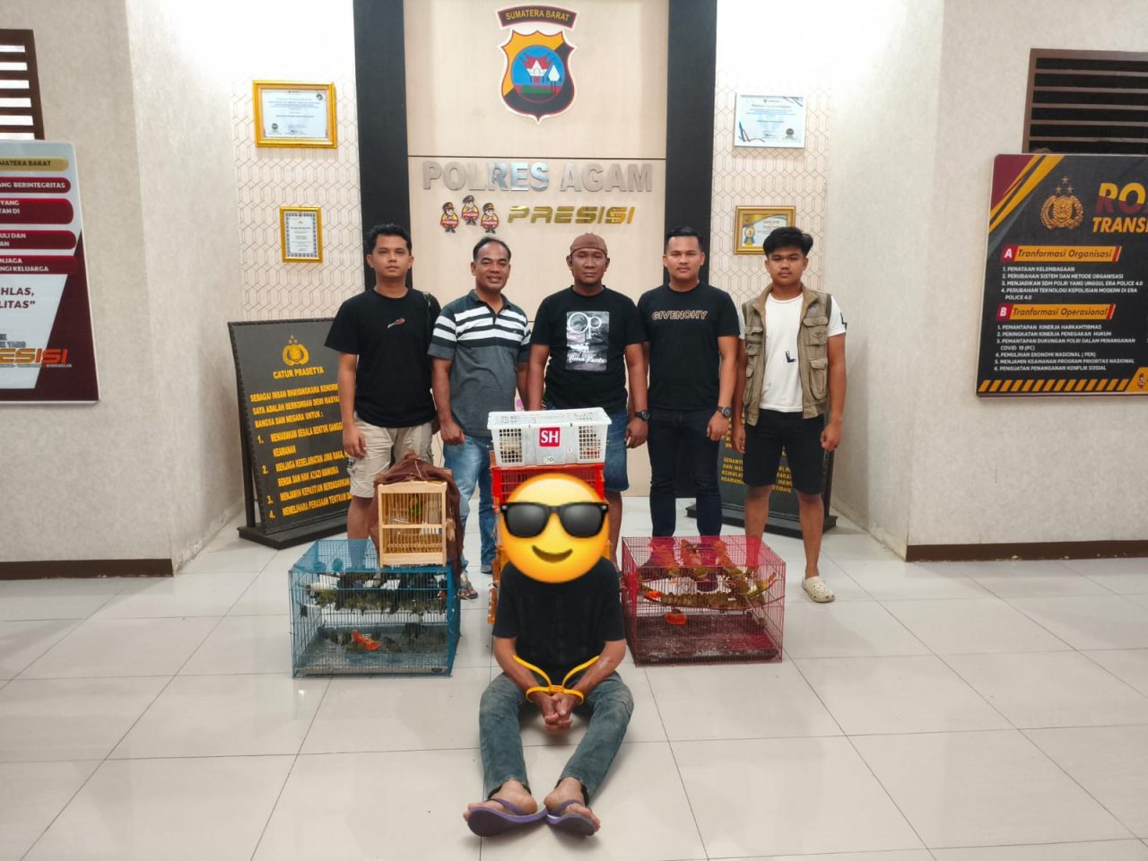 polres-agam-dan-bksda-cokok-pelaku-perdagangan-satwa-dilindungi,-ratusan-burung-disita