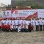 Ratusan relawan muda PMR dan KSR mengikuti ajang Galang Kreativitas dalam perayaan HUT ke-81 PMI di Lapangan Apeksi Kota Pada