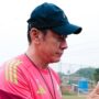 Pelatih Persija Jakarta, Shin Tae-yong, saat memberikan keterangan pers terkait pemindahan lokasi laga melawan Arema FC.