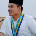 Pengurus PC PMII Pekanbaru saat memberikan pernyataan desakan usut dugaan aktivitas tak senonoh di kafe.
