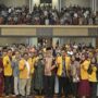 Gubernur Sumbar Mahyeldi saat memberikan sambutan dalam acara Temu Akbar Alumni UNP di Auditorium UNP.