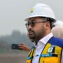 Anggota Komisi V DPR RI Zigo Rolanda meninjau progres pembangunan proyek sabo dam di Batang Malana, Tanah Datar.