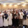 Ketua DPRD Sumbar Muhidi berbicara dalam bimtek tentang optimalisasi masjid sebagai ruang ramah anak di Padang.