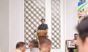 sawahlunto-jadi-tuan-rumah-rakor-pemerintahan-dan-pembangunan-manusia-sumbar Wagub Sumbar Vasco Ruseimy dan Wali Kota Sawahlunto Riyanda Putra membuka rapat koordinasi pembangunan di Hotel Saka Ombilin.