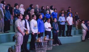 Peserta workshop Leadership Branding kolaborasi UNP dan KNPI Sumbar dalam rangka memperingati Hari Sumpah Pemuda di Padang.